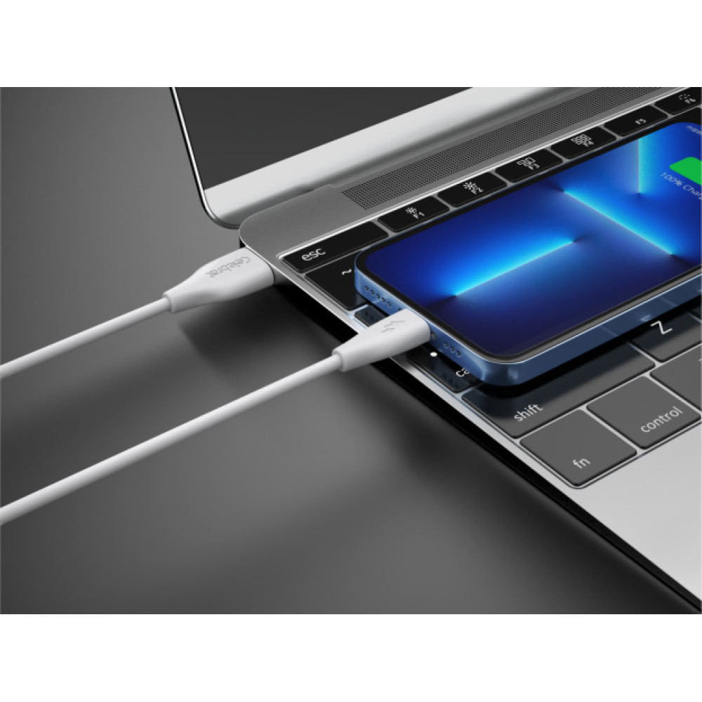 CELEBRAT καλώδιο micro USB σε USB CB-31, 3A, 480Mbps, 1m, λευκό