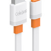 CELEBRAT καλώδιο Lightning σε USB CB-33L, flat, 2.4A, 1m, λευκό