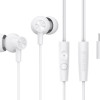 CELEBRAT earphones με μικρόφωνο G38, USB-C σύνδεση, 10mm, 1.2m, λευκά