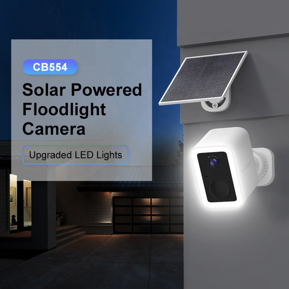 VSTARCAM smart ηλιακή κάμερα CB554 με φωτισμό, 3MP, WiFi, SD, 5200mAh, IP66