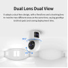 VSTARCAM smart κάμερα CB90DR, 2MP, dual lens, WiFi, PTZ, SD, 5200mAh backup battery