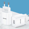 USAMS φορτιστής τοίχου T18, 1x USB, 2.1A, λευκός