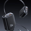 USAMS φορτιστής τοίχου CC296 με καλώδιο, USB & USB-C, 30W, μαύρος