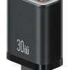 USAMS φορτιστής τοίχου CC296 με καλώδιο, USB & USB-C, 30W, μαύρος