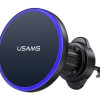 USAMS ασύρματος φορτιστής & βάση smartphone αυτοκινήτου CD277, αεραγωγών, 15W, μαύρος