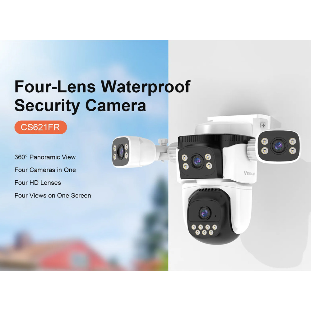 VSTARCAM smart κάμερα CS621FR, four-lens, 2MP, WiFi, SD, PTZ, IP66