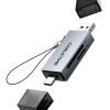 CABLETIME card reader CT-ACSD3-AG, SD/micro SD, USB/USB-C, 5Gbps, γκρι
