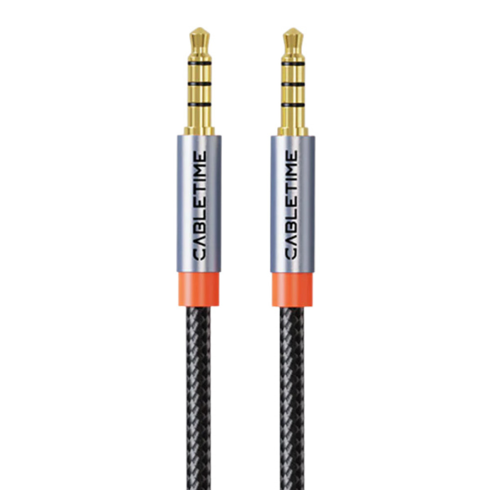 CABLETIME καλώδιο ήχου 3.5mm CT-AM35M, gold plated, 1.5m, μαύρο