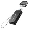 CABLETIME card reader CT-ASD3-PB για SD & micro SD, USB, 5Gbps, μαύρο