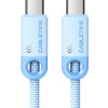 CABLETIME καλώδιο USB-C CT-CM60-PBL, 60W PD, 480Mbps, 1m, μπλε