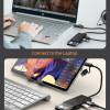 CABLETIME USB hub CT-HUBT3-PB, 4x θυρών, 5Gbps, USB/USB-C σύνδεση, μαύρο