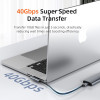 CABLETIME αντάπτορας USB-C CT-OTG41-AG, γωνιακός, USB4, 240W, 40Gbps, 8K, γκρι