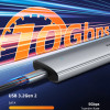 CABLETIME θήκη για M.2 NVMe/SATA SSD CT-SSD03-AG tool free, 10Gbps, γκρι