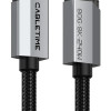 CABLETIME καλώδιο USB-C CT-USB4V2, USB4, 240W, 80Gbps, 8K/60Hz, 1m, μαύρο