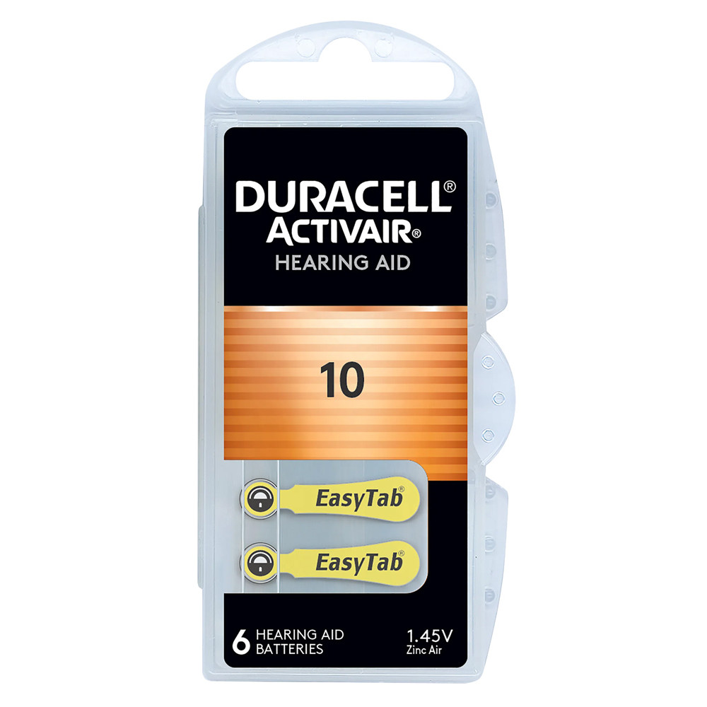 DURACELL μπαταρίες ακουστικών βαρηκοΐας Activair 10, 1.45V, 6τμχ