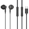 CELEBRAT earphones με μικρόφωνο D12, USB-C σύνδεση, Φ14.2mm, 1.2m, μαύρα