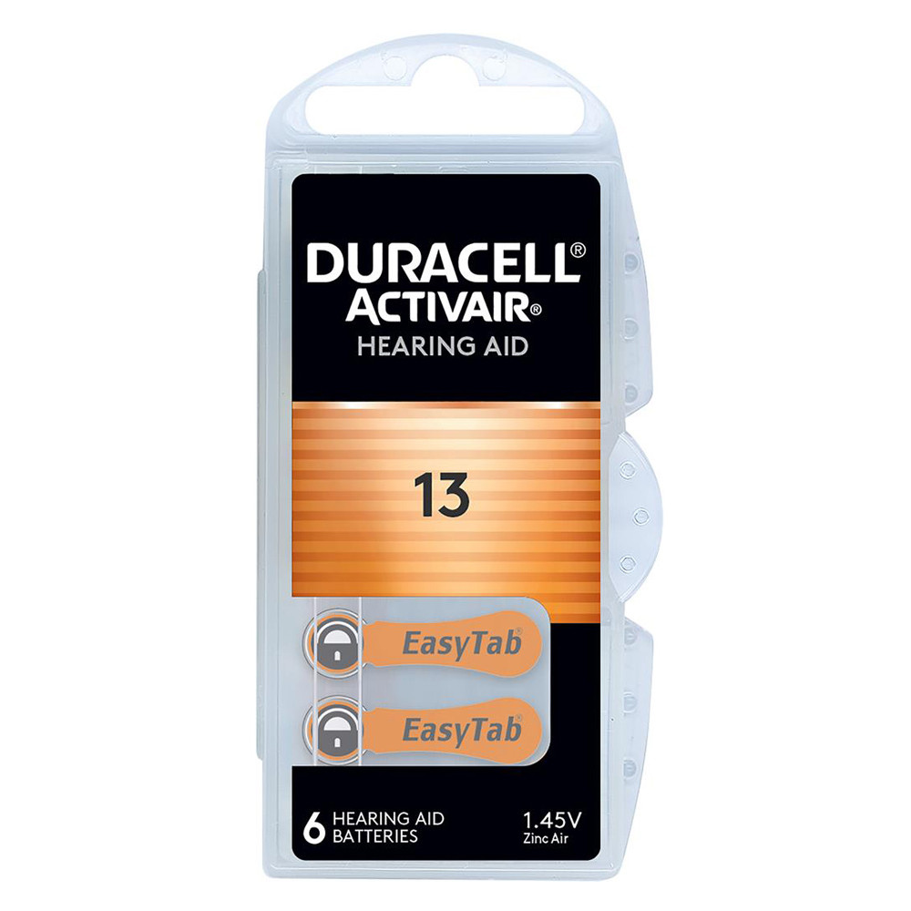 DURACELL μπαταρίες ακουστικών βαρηκοΐας Activair 13, 1.45V, 6τμχ