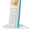 PHILIPS ασύρματο τηλέφωνο D1601T-34, με ελληνικό μενού, λευκό-πράσινο