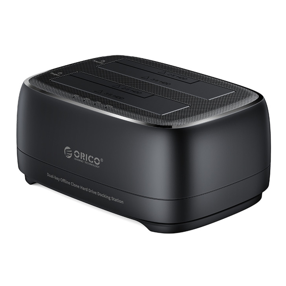ORICO docking station για 2.5" ή 3.5" SATA HDD/SSD DD28U3-C, 2 θέσεων, 5Gbps, clone function, μαύρο