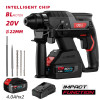 DELI κρουστικό σκαπτικό μπαταρίας DE-DC20-2D4, Brushless, 20V, 2x 4Ah, 2J