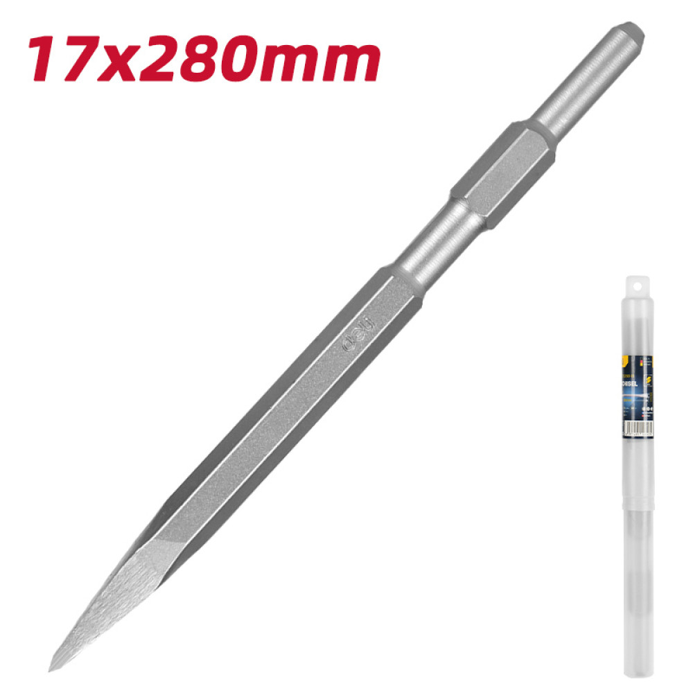 DELI βελόνι DH-HJZ017-E1 για κρουστικό δράπανο, εξάγωνο, 280mm