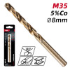 DELI τρυπάνι DH-MHZ080-E2 για μέταλλο, M35 HSS 5% κοβαλτίου, DIN 388, 8x117mm, κυλινδρικό