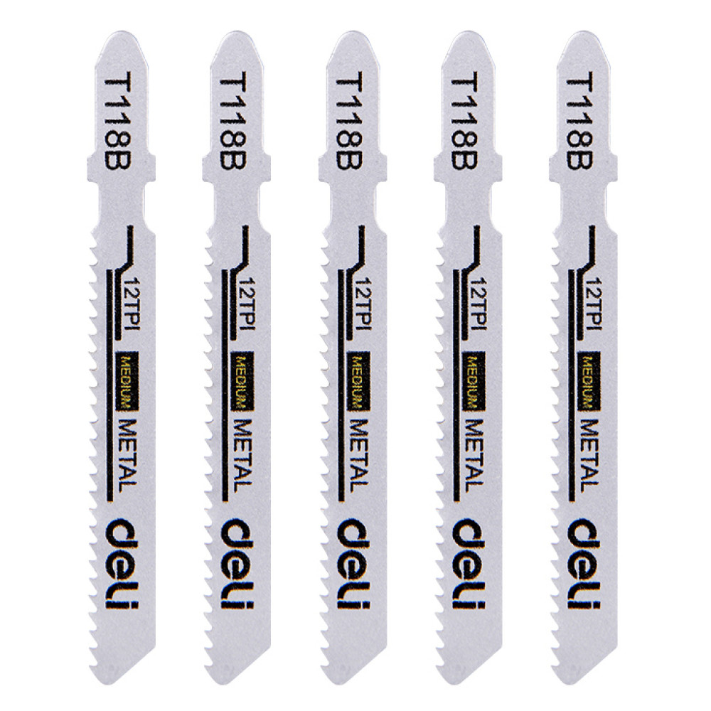 DELI σετ λάμες σέγας DH-QJT012-E4 για μέταλλο, T118B, 5τμχ
