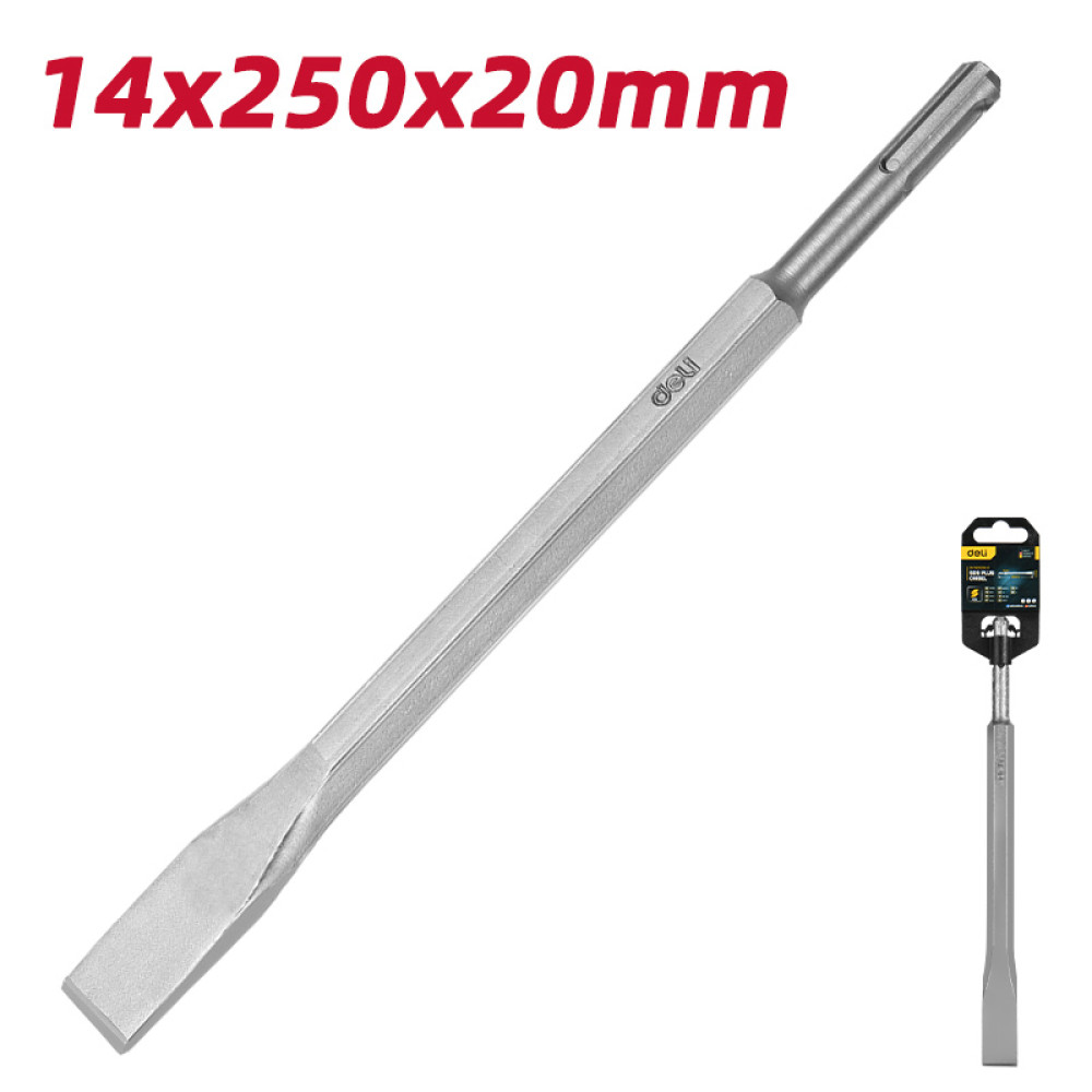 DELI καλέμι DH-YBZ20250-E1 για κρουστικό δράπανο, SDS Plus, 20mm, 250mm