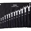 DELI σετ γερμανοπολύγωνα κλειδιά DL130012A, 6-24mm, 12τμχ