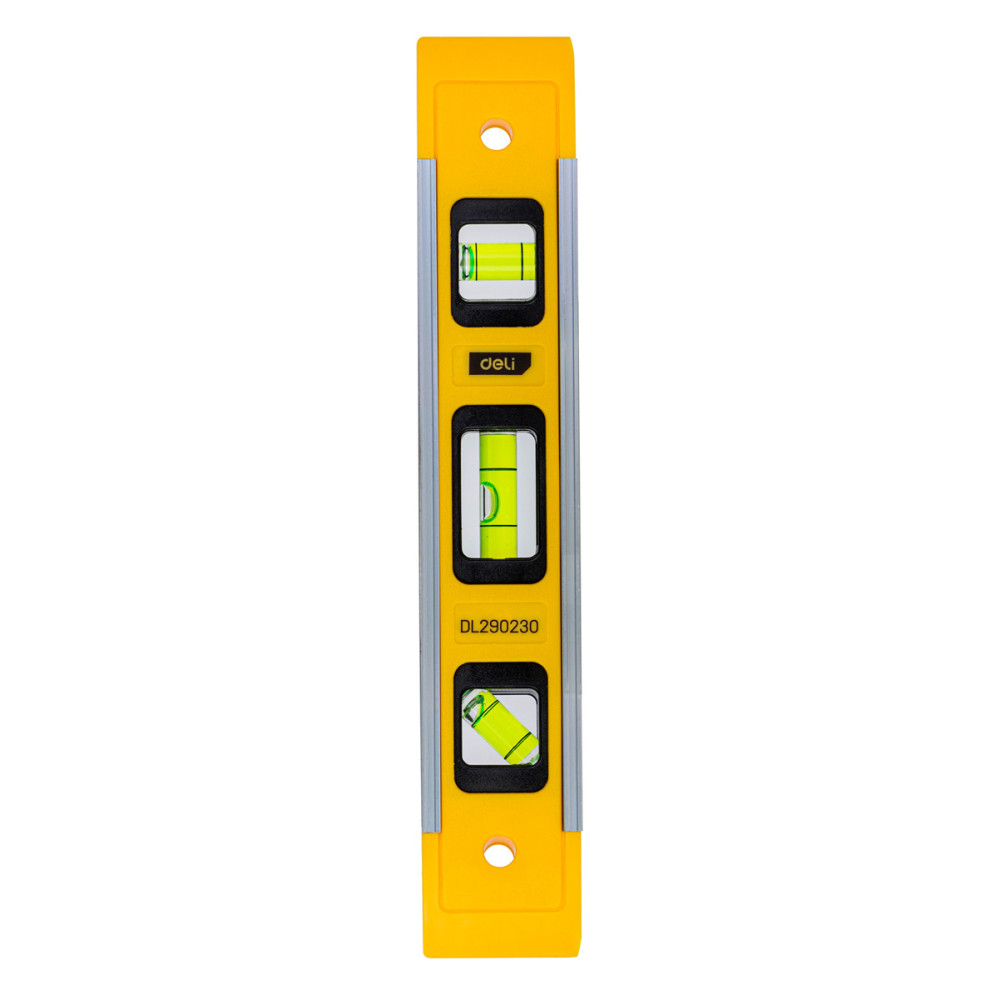 DELI αλφάδι DL290230 με 3 μάτια, πλαστικό, μαγνητικό, 23cm