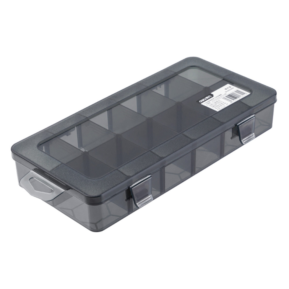 DELI ταμπακιέρα DL432304, 12 θέσεων, 26x13.5x4.4cm, πλαστική, μαύρη