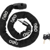 DELI κλειδαριά ποδηλάτου με κλειδί DL508021, Φ4mm, 1m, μαύρη