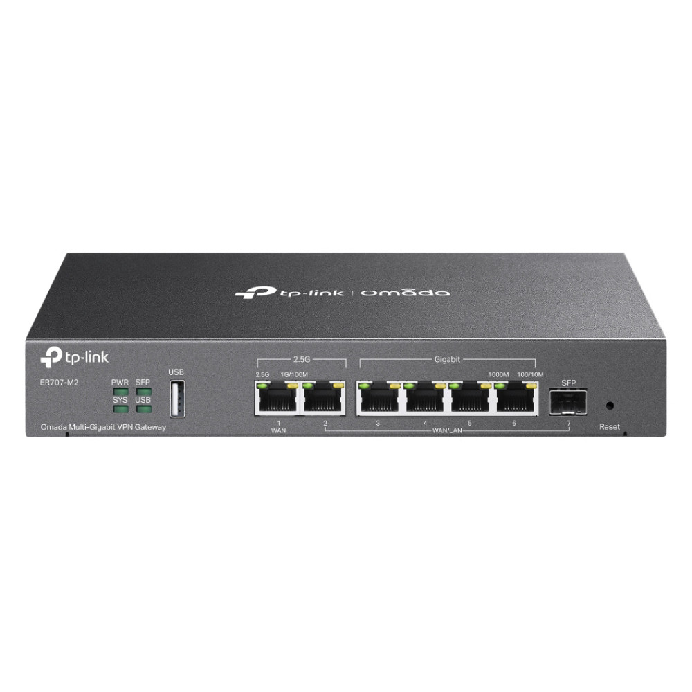 TP-LINK multi-gigabit VPN router ER707-M2, 6x Ethernet port & 1x SFP port, έως 2.5Gbps, Ver. 1.20