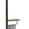 BRATECK βάση τηλεόρασης δαπέδου FS54-22T-02W, 17-43", έως 15kg, με ράφι & ροδάκια, μαύρη