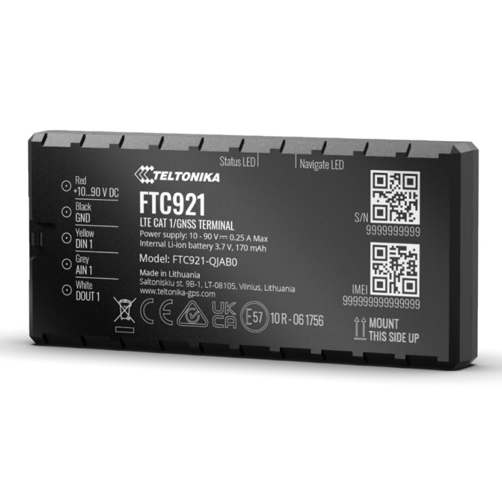 TELTONIKA GPS tracker οχημάτων FTC921, 4G LTE/GSM/GPRS/GNSS, 10-90V