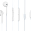 CELEBRAT earphones με μικρόφωνο G17, Lightning, Φ14mm, 1.2m, λευκά