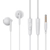 CELEBRAT earphones με μικρόφωνο G34, 3.5mm σύνδεση, 14mm, 1.2m, λευκά