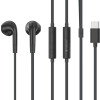 CELEBRAT earphones με μικρόφωνο G39, USB-C σύνδεση, 14mm, 1.2m, μαύρα