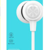 CELEBRAT earphones με μικρόφωνο G4, 3.5mm σύνδεση, Φ10mm, 1.2m, λευκό