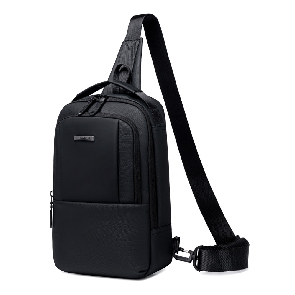 GOLDEN WOLF τσάντα Crossbody GXB00725, 4L, μαύρη