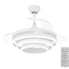 POWERTECH ανεμιστήρας οροφής HLL-0112 με LED φως, 72W, Φ106x50cm, λευκός