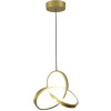 POWERTECH LED φωτιστικό οροφής HLL-0122, 15W, 4000K, Φ22cm x 1m, χρυσό