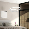 POWERTECH LED φωτιστικό οροφής HLL-0153, 25W, 4000K, Φ40cm, 1m, λευκό