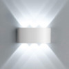 POWERTECH LED φωτιστικό τοίχου HLL-0160, 6W, 4000K, 510lm, IP65, λευκό