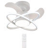 POWERTECH ανεμιστήρας οροφής HLL-0177 με LED φως, 96W, Φ60x28cm, λευκός