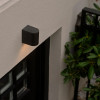 POWERTECH φωτιστικό τοίχου HLL-0187 για GU10 λάμπα, μεταλλικό, IP65, μαύρο