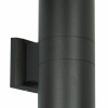 POWERTECH φωτιστικό τοίχου HLL-0190 για 2x GU10 λάμπες, μεταλλικό, IP65, μαύρο