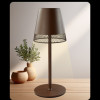 POWERTECH LED επιτραπέζιο φωτιστικό HLL-0191, ρυθμιζόμενο, επαναφορτιζόμενο, καφέ
