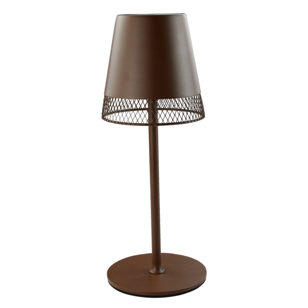 POWERTECH LED επιτραπέζιο φωτιστικό HLL-0191, ρυθμιζόμενο, επαναφορτιζόμενο, καφέ
