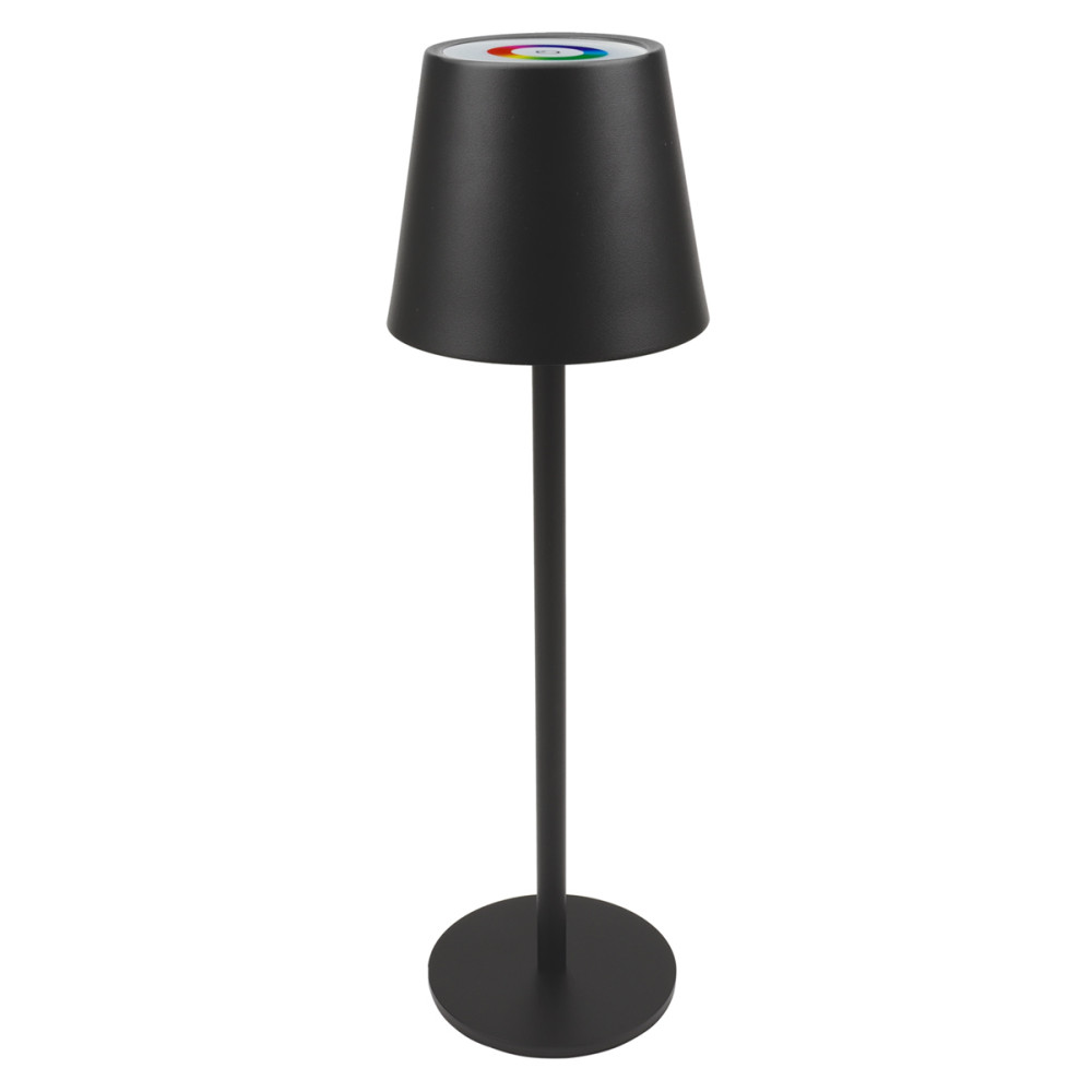 POWERTECH LED επιτραπέζιο φωτιστικό HLL-0195, RGB, ρυθμιζόμενο, επαναφορτιζόμενο, μαύρο